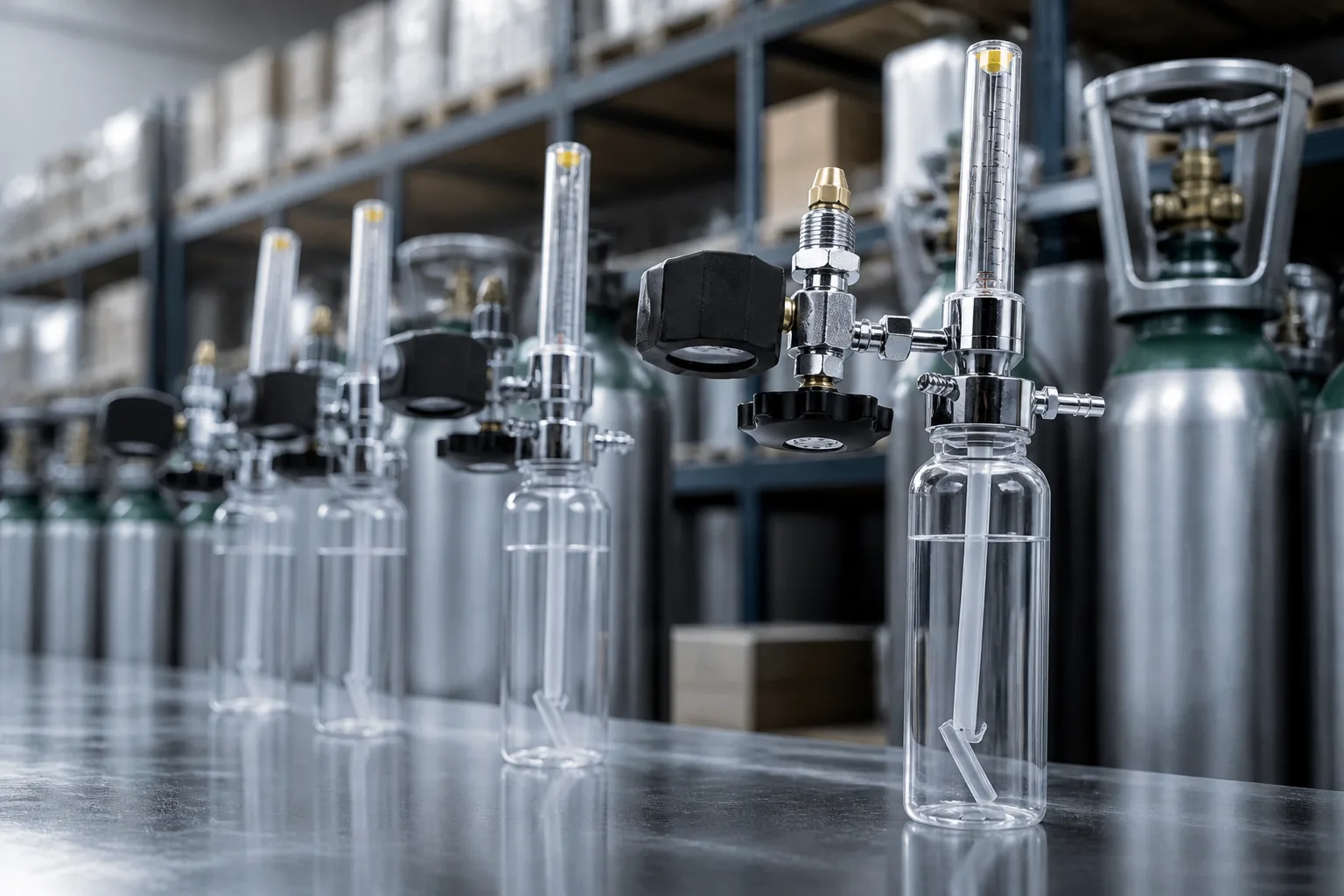 Oxygen regulator with flow control for healthcare supply — Zitcomed